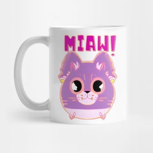 Cat Miaw - Cute and Playful Cat Design for Cat Lovers Mug